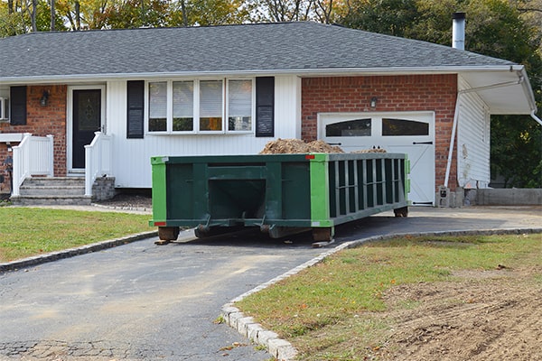 it is not necessary for you to be present for the delivery and pick-up of residential dumpsters as long as the area is accessible